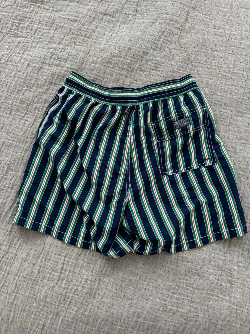 Polo Ralph Lauren Swimwear Vertical Stripe Swim Trunks w/ Liner